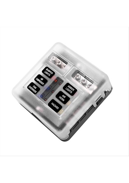 6 Yollu Araba Teknesi Sigorta Kutusu Tutucu Bıçak Sigorta Tutucu Blok Uyarı Göstergesi 12V 36V Güç Dağıtım Paneli Kart (Yurt Dışından) modelleri