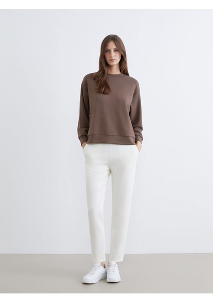 Yeni Sezon Bisiklet Yaka Oversize Kadın Sweatshirt fiyatları