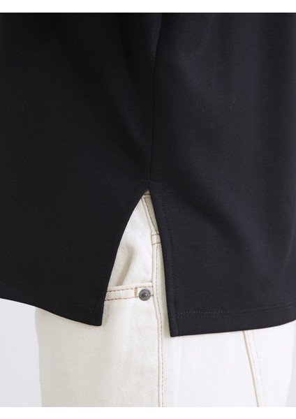 Yeni Sezon Dik Yaka Şerit Detaylı Kadın Sweatshirt Tunik fırsatları