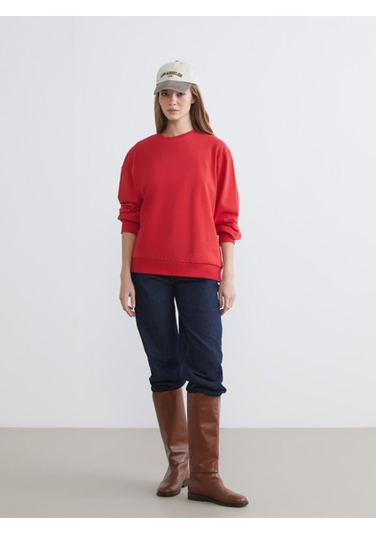 Yeni Sezon Bisiklet Yaka Oversize Kadın Sweatshirt fiyatları