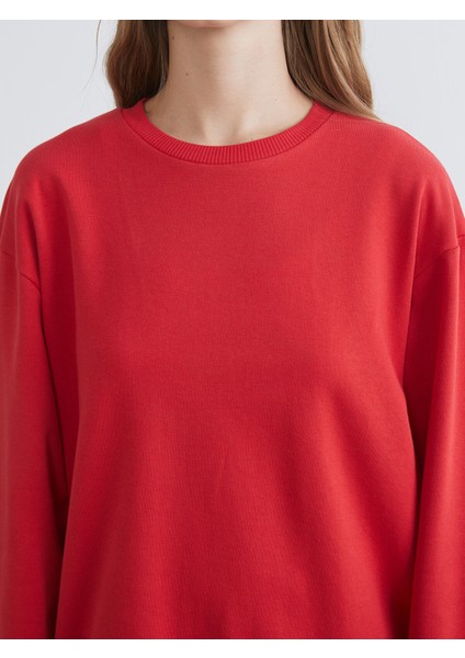 Yeni Sezon Bisiklet Yaka Oversize Kadın Sweatshirt modelleri