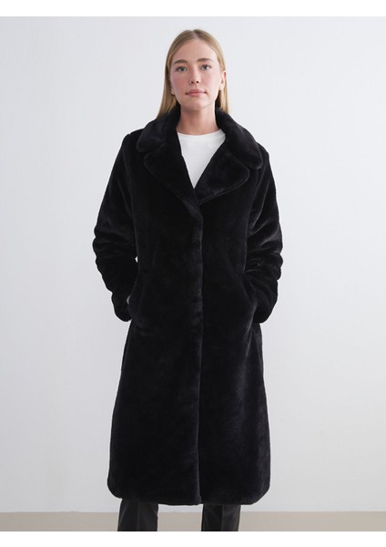 Yeni Sezon Ceket Yaka Kadın Kürk Kaban