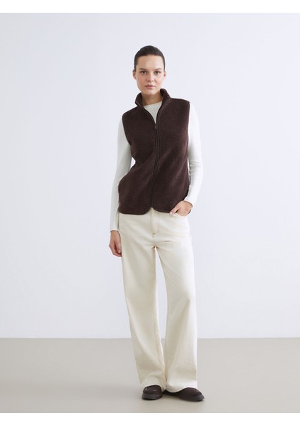 Yeni Sezon Dik Yaka Kadın Polar Yelek fiyatları