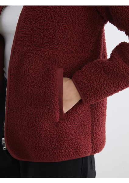 Yeni Sezon Dik Yaka Kadın Pelüş Hırka modelleri