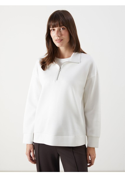 Yeni Sezon Dik Yaka Kadın Sweatshirt