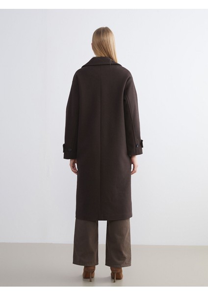 Yeni Sezon Ceket Yaka Kadın Kaşe Kaban indirimleri