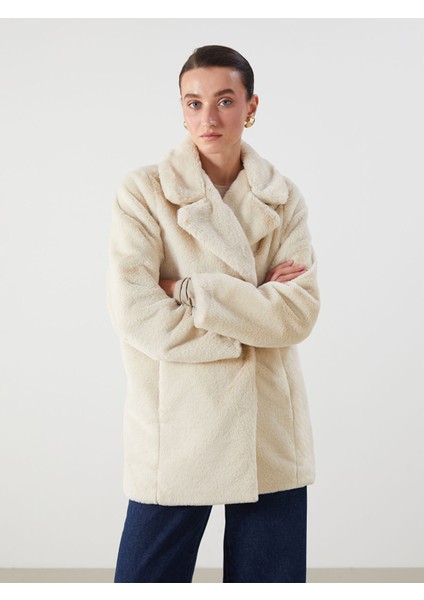 Yeni Sezon Ceket Yaka Kadın Kürk Kaban