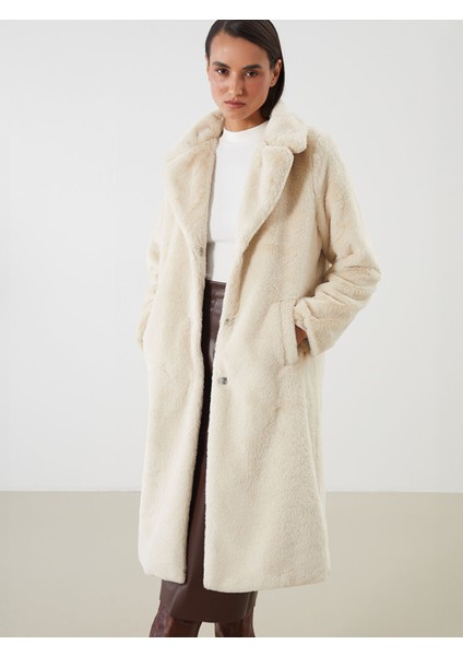 Yeni Sezon Ceket Yaka Kadın Kürk Kaban