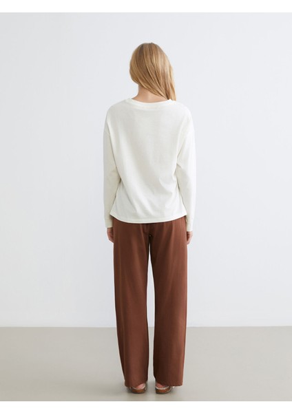 Yeni Sezon Ayı Teddy Baskılı Kadın Pijama Takımı fırsatları