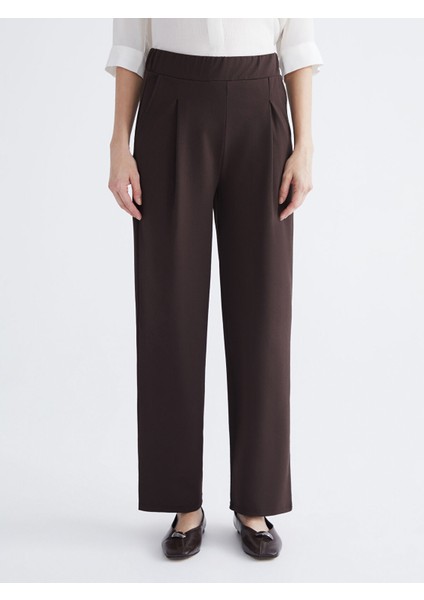 Yeni Sezon Beli Lastikli Geniş Paça Kadın Pileli Pantolon fiyatları