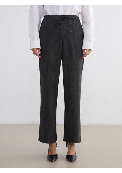 Yeni Sezon Beli Lastikli Çizgili Kadın Pantolon fiyatları