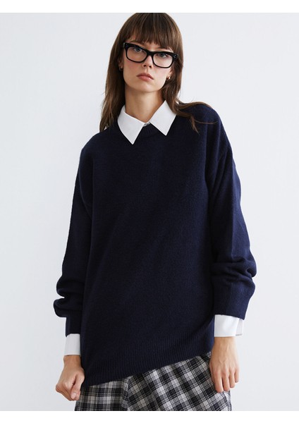 Yeni Sezon Bisiklet Yaka Kadın Triko Kazak