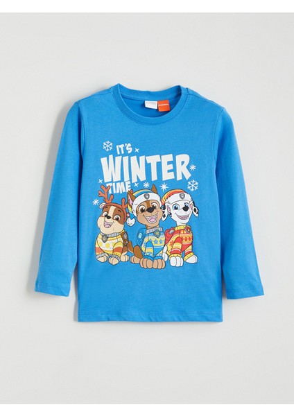 Yeni Sezon Bisiklet Yaka Paw Patrol Baskılı Erkek Çocuk Pijama Takımı fiyatları