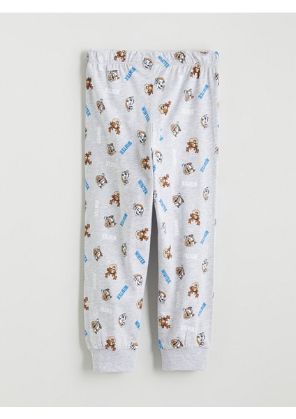 Yeni Sezon Bisiklet Yaka Paw Patrol Baskılı Erkek Çocuk Pijama Takımı indirimleri