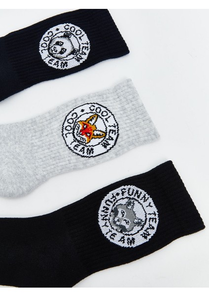 Yeni Sezon Desenli Erkek Çocuk Soket Çorap 3'lü fiyatları