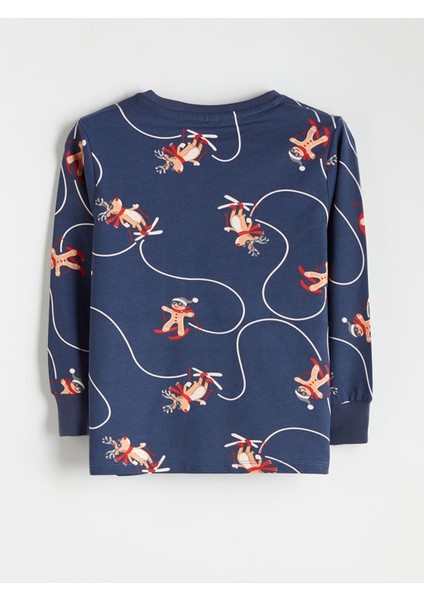 Yeni Sezon Yılbaşı Temalı Erkek Çocuk Pijama Takımı modelleri