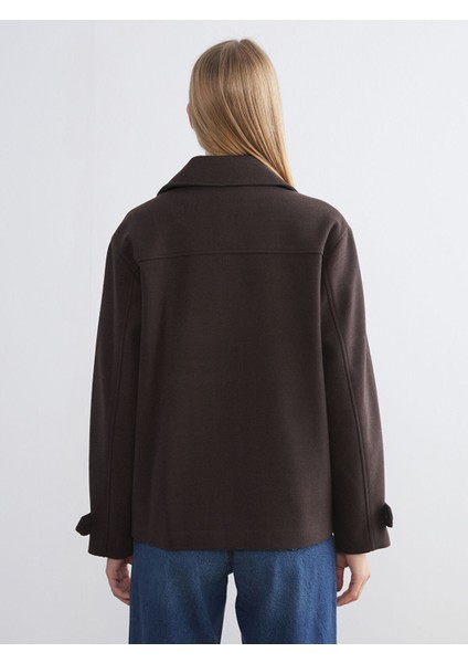 Yeni Sezon Kruvaze Yaka Kadın Kaşe Kaban indirimleri