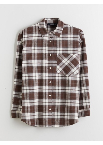 Yeni Sezon Ekose Oversize Kadın Gömlek indirimleri