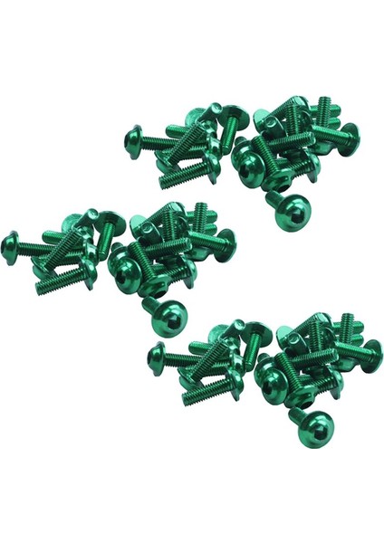 60 Pcs Yeşil Alüminyum Alaşım Motosiklet Altıgen Cıvatalar Vidalar M6 (Yurt Dışından)