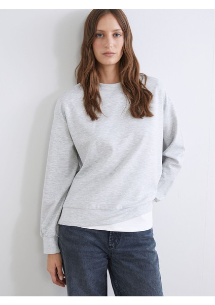 Yeni Sezon Bisiklet Yaka Oversize Kadın Sweatshirt