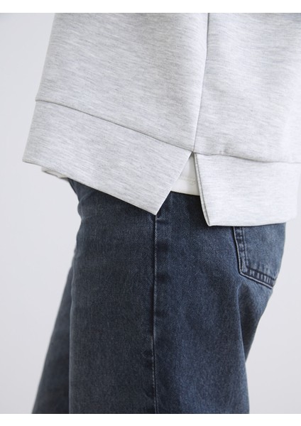 Yeni Sezon Bisiklet Yaka Oversize Kadın Sweatshirt modelleri