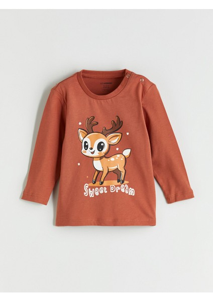 Yeni Sezon Baskılı Erkek Çocuk Pijama Üst