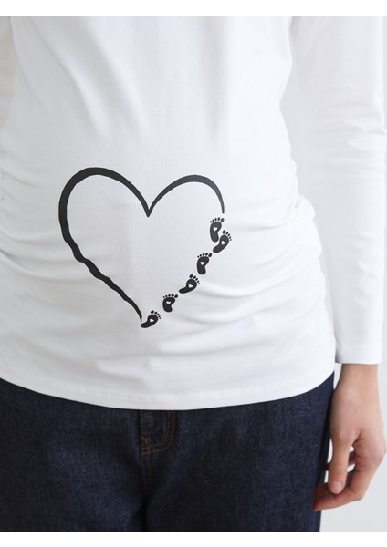 Yeni Sezon Bisiklet Yaka Baskılı Kadın Tişört modelleri