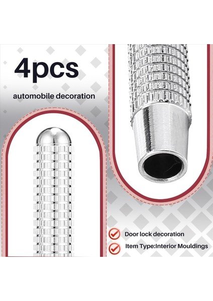 4pcs Araba Kapısı Kilit Pimi Düğme Düğmesi Mercedes-Benz Için A Cla Gla C E Glc Gle Glk Sınıfı W176 W205 W213 X253 W166 W117 Küçük (Yurt Dışından) modelleri