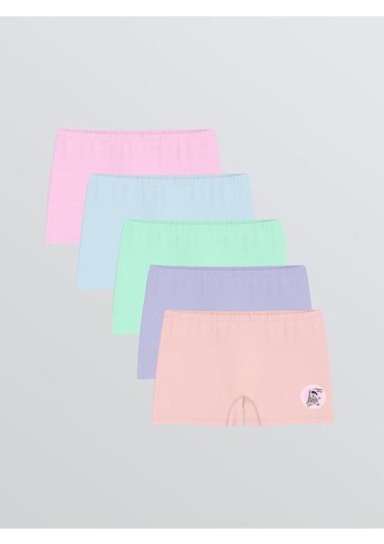 Yeni Sezon Baskılı Kız Çocuk Boxer 5'li