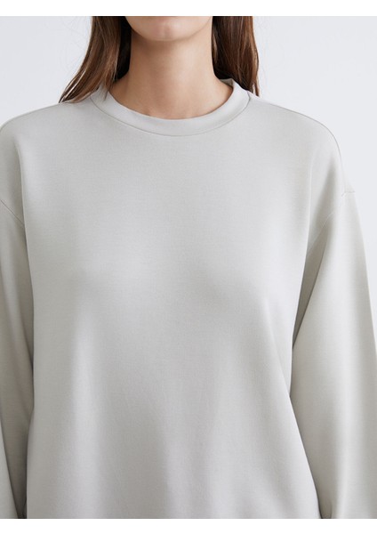 Yeni Sezon Bisiklet Yaka Oversize Kadın Sweatshirt modelleri