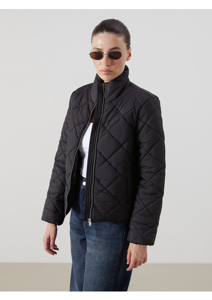 Yeni Sezon Dik Yaka Kadın Şişme Mont