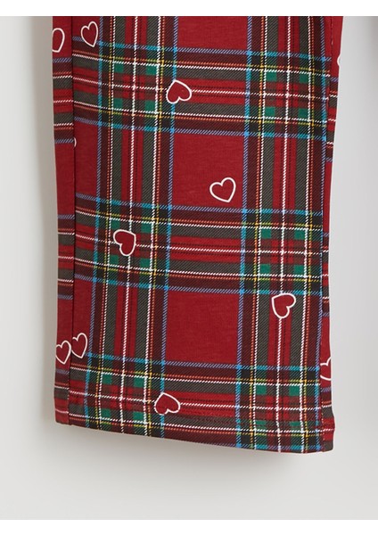 Yeni Sezon Beli Lastikli Ekose Kız Çocuk Pijama Alt modelleri