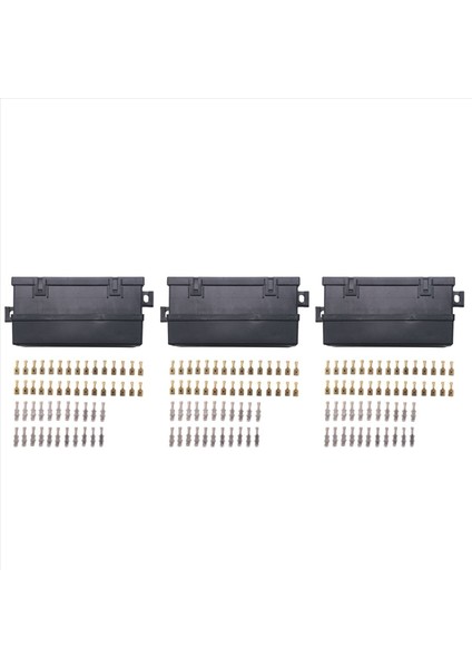 3x Araba 11 Yolu Sigorta Tutucu Röle Kutusu Terminaller Röleleri Su Geçirmez Konektörler (Yurt Dışından)