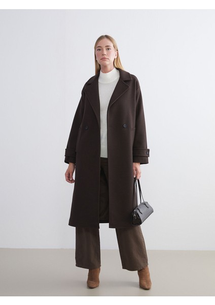 Yeni Sezon Ceket Yaka Kadın Kaşe Kaban fiyatları