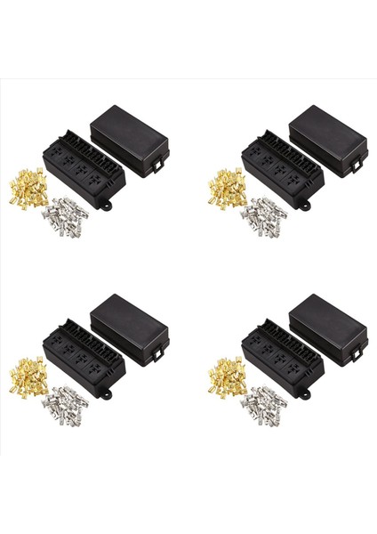 4x 12 Yollu Bıçak Sigorta Tutucu Kutusu Araba Kamyonu Römorku ve Tekne Için Kürek Terminalleri (Yurt Dışından) fiyatları