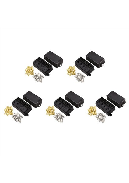 5x 12 Yollu Bıçak Sigorta Tutucu Kutusu Araba Kamyonu Römorku ve Tekne Için Kürek Terminalleri (Yurt Dışından)