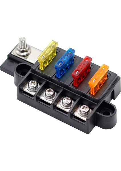 Otomotiv Teknesi Için Bıçak Sigorta Kutusu Deniz 4 Yolu 12-32V 4 Devre Sigorta Bloğu Kapak (Yurt Dışından)