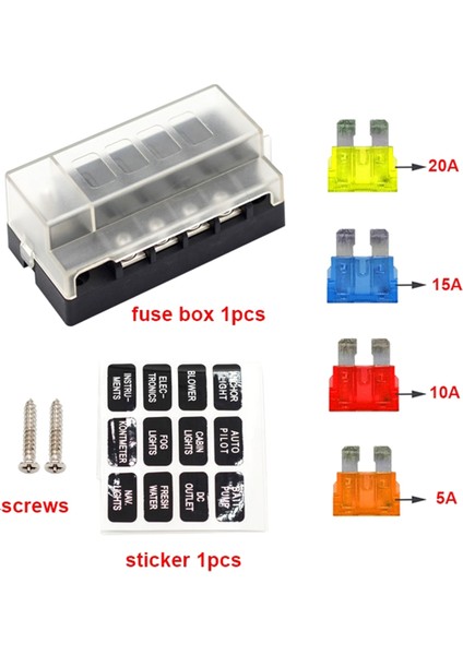 Otomotiv Teknesi Için Bıçak Sigorta Kutusu Deniz 4 Yolu 12-32V 4 Devre Sigorta Bloğu Kapak (Yurt Dışından) fiyatları