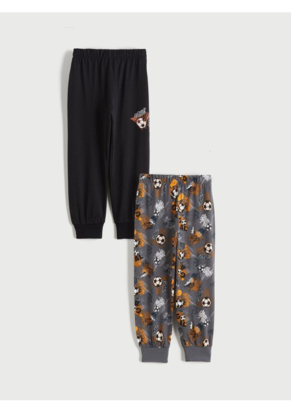 Yeni Sezon Beli Lastikli Erkek Çocuk Pijama Alt 2'li