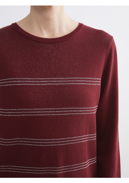 Yeni Sezon Bisiklet Yaka Çizgili Kadın Triko Kazak modelleri