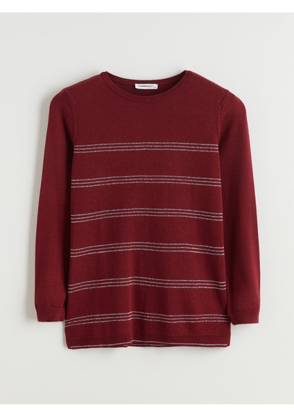 Yeni Sezon Bisiklet Yaka Çizgili Kadın Triko Kazak indirimleri