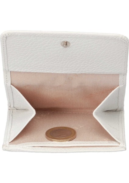 Beyaz Hakiki Deri Kadın Cüzdan - S1CB00005627-B69