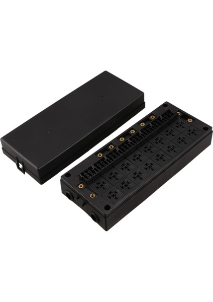 24 Yollu Otomatik Su Geçirmez Bıçağı Sigorta Tutucu Kutusu 16 Yollu Röle Soket Kutusu Toz Kömür Otomotiv Deniz (Yurt Dışından)