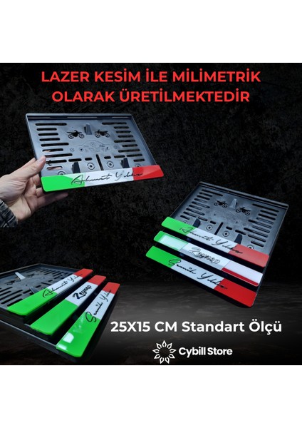Kişiye Özel Italya Tasarım Pleksi Motosiklet Plaka Altlığı 15X25 cm Dilediğinizi Yazdırın El Yapımı Motor Plakalık – Isim Yazılı Özel Tasarım Dayanıklı Pleksi Çerçeve – Cybill Store fiyatları