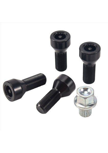 M14 x 1 25 Trace Tekerlek Kilitleme Cıvataları Tekerlek Hub Somun Anti-Hırsızlık Vidası Anahtar Araba BMW-R50 1 2 3 4 5 6 (Yurt Dışından)