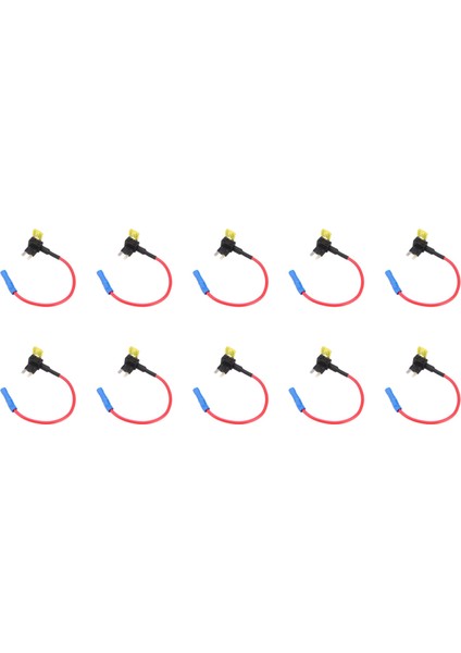 10X 2-Sice Bıçak Sigorta Adaptörü Voltajı Otomotiv Sigortaları Için Mini Düşük Profilli Aps Için (Yurt Dışından)