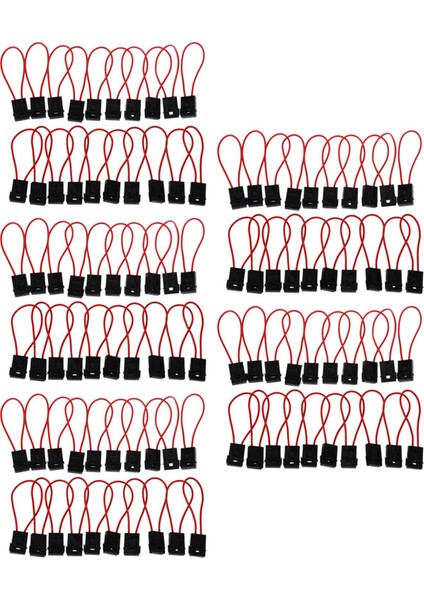30A Tel Sıralı Sigorta Tutucu Blok Araba Tekne Kamyonu Için Siyah Kırmızı 100 Pcs (Yurt Dışından)