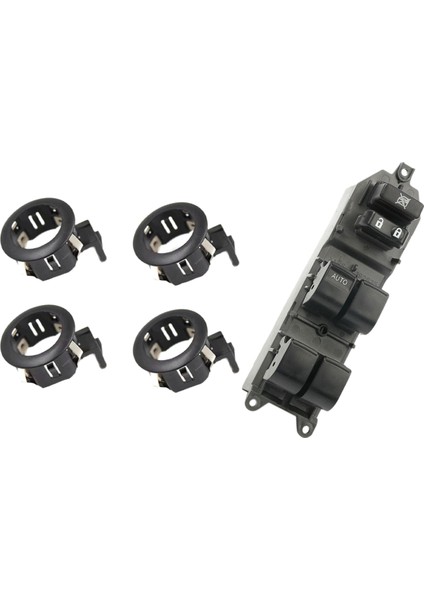 4pcs Arka Tampon Park Sensörü Tutucu ve 1pcs Toyota Corolla Camry Rav 4 Için Ön Taraftaki Ana Güç Penceresi Anahtarı (Yurt Dışından)
