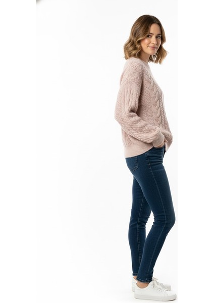 Kadın Saç Örgü Triko Kazak 7395 fiyatları