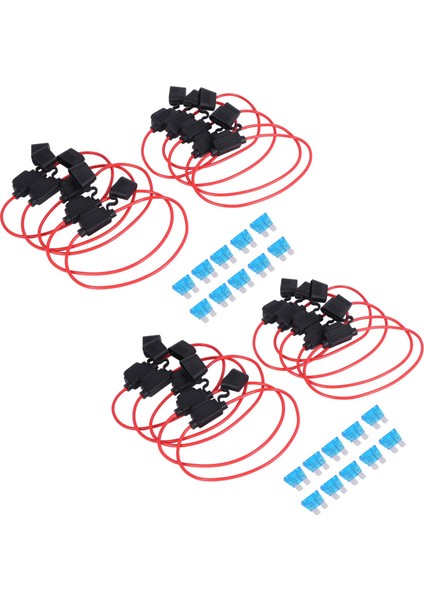 20 Paket Sigorta Musluk Adaptörü 16 Ölçer 20AMP Blade Otomotiv Sigorta Tutucu 20 Pc ile Su Geçirmez Tel 15 Amp Standart Sigortalı (Yurt Dışından)
